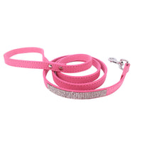 HKM-929363 Adjustable Suede Leather Dog Collar Leash Set