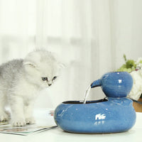 HKM-929427 Cat Ceramic Automatic Circulating Water Dispenser Pet Filter Water Dispenser