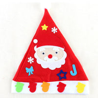 HKM-929427 DIY Christmas Hat for Kids - Festive Nonwoven Holiday Headwear - Perfect for Nursery School Celebrations and Family Fun