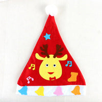 HKM-929427 DIY Christmas Hat for Kids - Festive Nonwoven Holiday Headwear - Perfect for Nursery School Celebrations and Family Fun