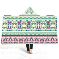 HKM-929491 Geometric 3D Digital Printing Hooded Cloak Blanket - Polyester Fiber, Multiple Sizes