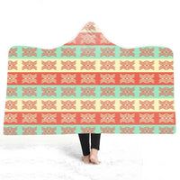 HKM-929491 Geometric 3D Digital Printing Hooded Cloak Blanket - Polyester Fiber, Multiple Sizes