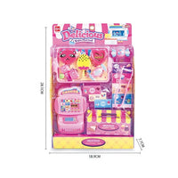 HKM-929491 Pink Candy Food Supermarket Cashier Toy Set for Girls Ages 2-4