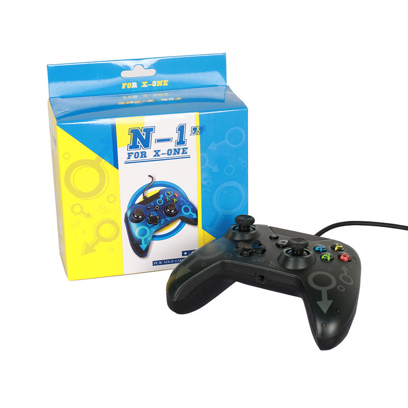 HKM-929683 USB Wired Gaming Controller for Xbox One & PC with Adjustable Vibration Feedback and Headset Port