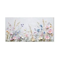 HKM-929747 Handmade 3D Palette Knife Oil Painting Canvas Wall Art - Floral Design for Living Room and Home Decor