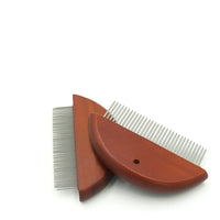 HKM-929747 Pet Knotted Comb and Stainless Steel Flea Comb with Wooden Handle for Dogs and Cats