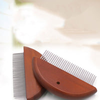 HKM-929747 Pet Knotted Comb and Stainless Steel Flea Comb with Wooden Handle for Dogs and Cats