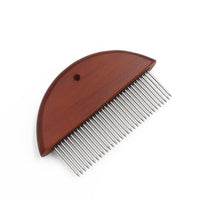 HKM-929747 Pet Knotted Comb and Stainless Steel Flea Comb with Wooden Handle for Dogs and Cats