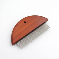 HKM-929747 Pet Knotted Comb and Stainless Steel Flea Comb with Wooden Handle for Dogs and Cats