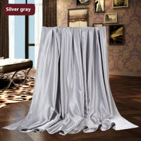 HKM-929811 Silk Bed Sheet Fitted Four-Piece Set - Solid Color Modern Design