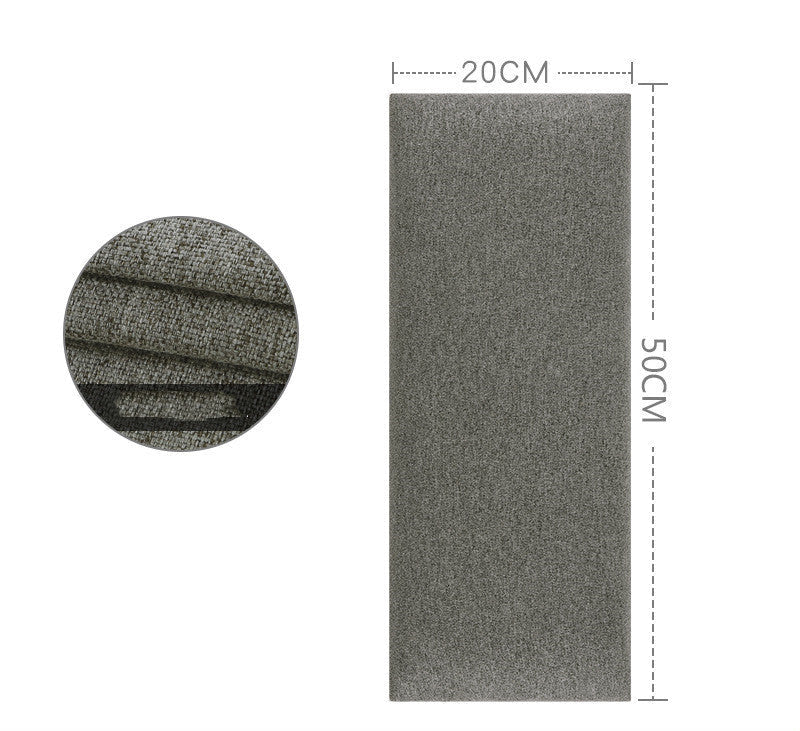 HKM-929875 Soft Bag Self-Adhesive Fabric Headboard with Retro Solid Colors - Various Sizes Available