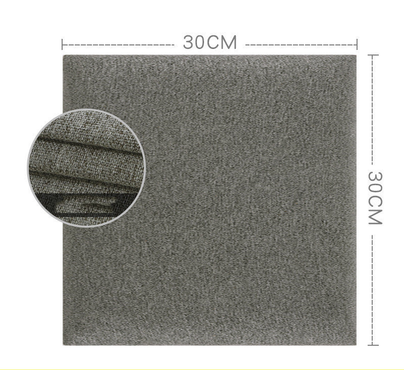 HKM-929875 Soft Bag Self-Adhesive Fabric Headboard with Retro Solid Colors - Various Sizes Available
