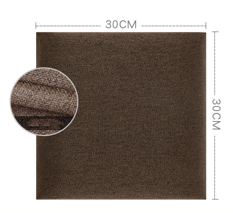 HKM-929875 Soft Bag Self-Adhesive Fabric Headboard with Retro Solid Colors - Various Sizes Available