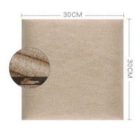 HKM-929875 Soft Bag Self-Adhesive Fabric Headboard with Retro Solid Colors - Various Sizes Available