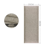 HKM-929875 Soft Bag Self-Adhesive Fabric Headboard with Retro Solid Colors - Various Sizes Available