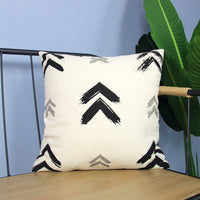 HKM-929939 Light Luxury Geometric PU Leather Pillow Cover - Modern Solid Color Cushion 45x45cm