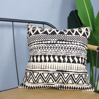 HKM-929939 Light Luxury Geometric PU Leather Pillow Cover - Modern Solid Color Cushion 45x45cm