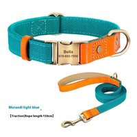 HKM-930003 Small Dog Mohair Neck Collar with Traction Rope - Multiple Colors Available