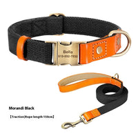 HKM-930003 Small Dog Mohair Neck Collar with Traction Rope - Multiple Colors Available