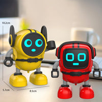 HKM-930067 3 in 1 Mini Robot Toy: Pull Back Spinning Top & Gyro Battle Toy for Ages 2-4