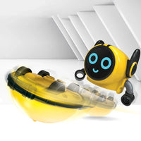 HKM-930067 3 in 1 Mini Robot Toy: Pull Back Spinning Top & Gyro Battle Toy for Ages 2-4