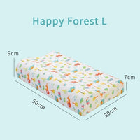 HKM-930131 Children's Natural Latex Pillow with Cotton and Velvet Covers - Ergonomic Support for Neck Curve, Available in Small, Medium, Large