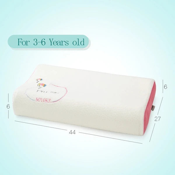 HKM-930131 Children's Natural Latex Pillow with Cotton and Velvet Covers - Ergonomic Support for Neck Curve, Available in Small, Medium, Large