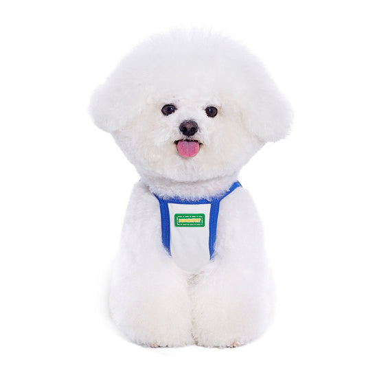 HKM-930387 Beige Bichon Maltese Pet Summer Bra Top - Casual Clothing for Small Dogs in Various Sizes