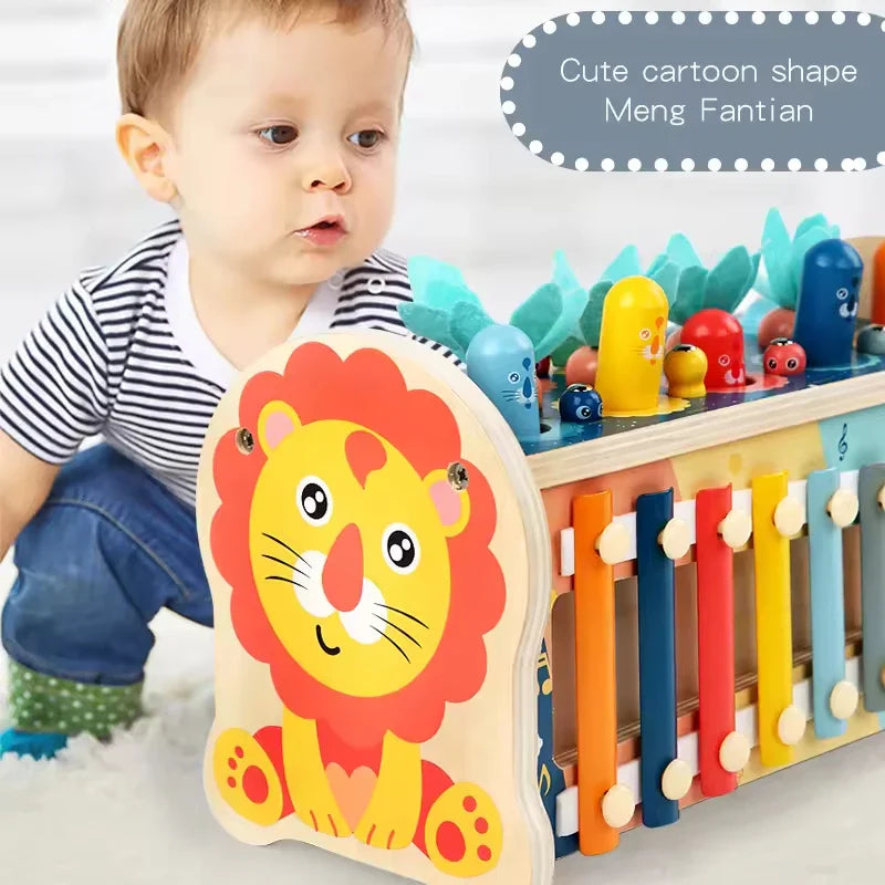 KTX-930387 Wooden Multifunctional Musical Instrument for Children's Sensory Learning and Development