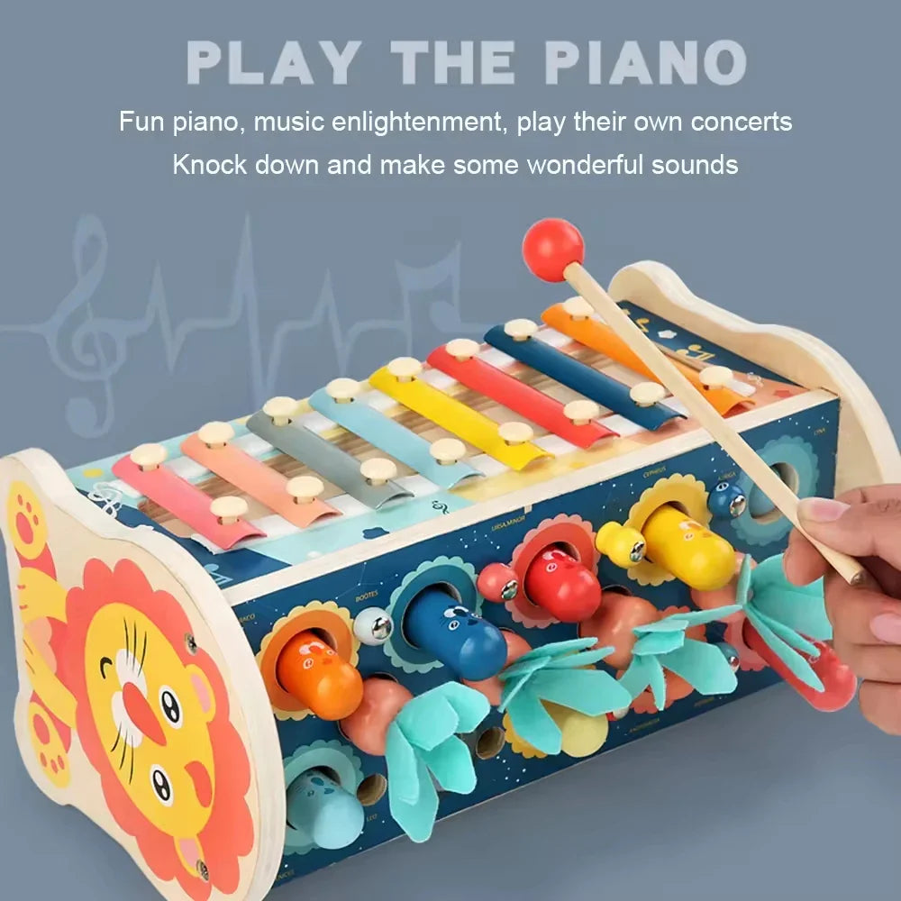 KTX-930387 Wooden Multifunctional Musical Instrument for Children's Sensory Learning and Development