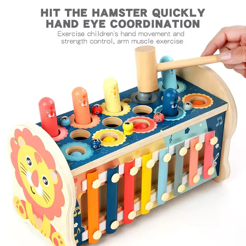 KTX-930387 Wooden Multifunctional Musical Instrument for Children's Sensory Learning and Development