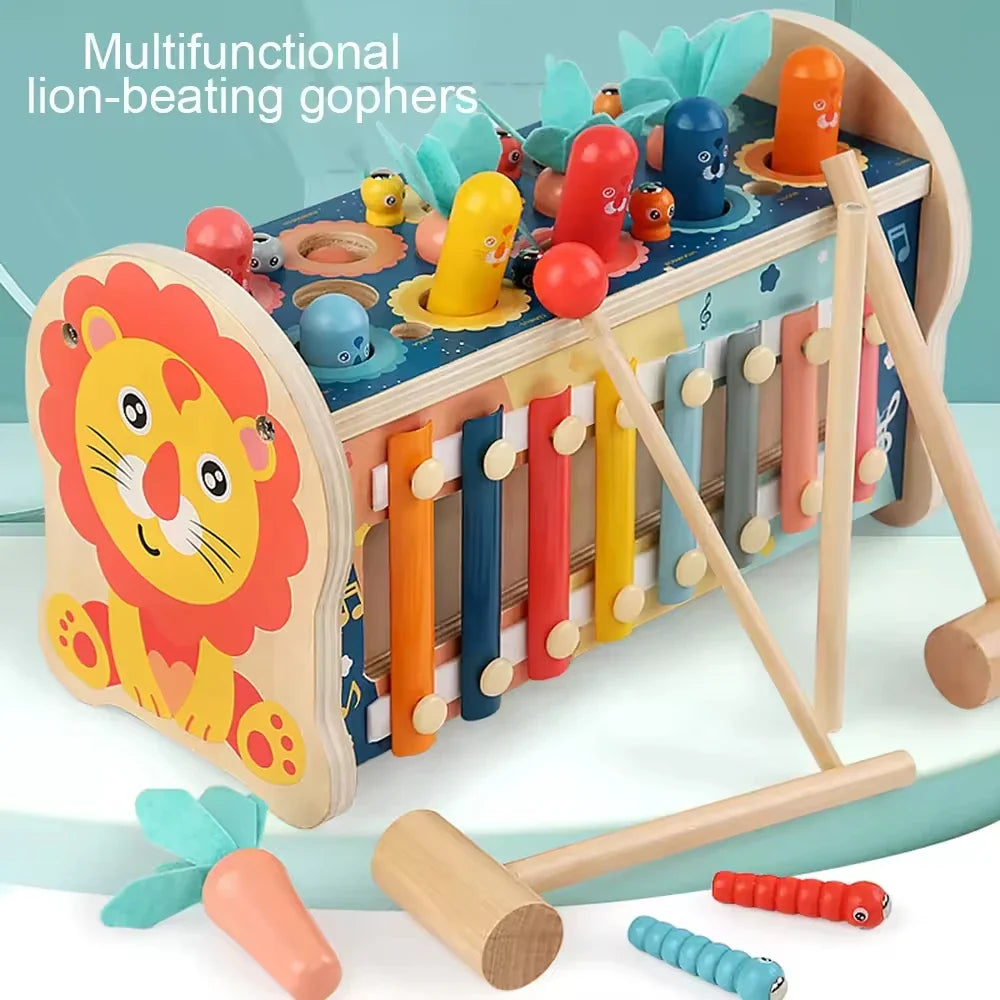 KTX-930387 Wooden Multifunctional Musical Instrument for Children's Sensory Learning and Development