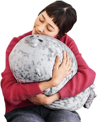 HKM-930451 Cute Seal Plush Toy Pillow Cushion – Available in 30CM, 40CM, and 60CM Sizes, Soft Cotton Filling