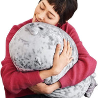 HKM-930451 Cute Seal Plush Toy Pillow Cushion – Available in 30CM, 40CM, and 60CM Sizes, Soft Cotton Filling