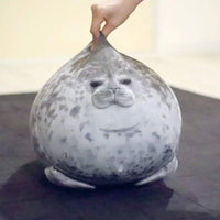 HKM-930451 Cute Seal Plush Toy Pillow Cushion – Available in 30CM, 40CM, and 60CM Sizes, Soft Cotton Filling