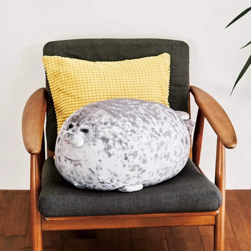 Cute Seal Plush Toy Pillow Cushion – Available in 30CM, 40CM, and 60CM Sizes, Soft Cotton Filling