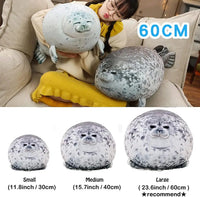 HKM-930451 Cute Seal Plush Toy Pillow Cushion – Available in 30CM, 40CM, and 60CM Sizes, Soft Cotton Filling
