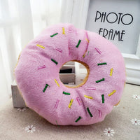 HKM-930451 Eco-Friendly Plush Donut Dog Chew Toy with Sound, 14 cm