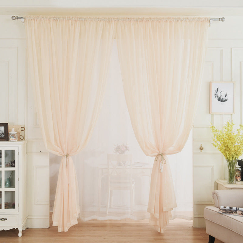 HKM-930515 Modern Light-Permeable Polyester Partition Screens for Living Room and Balcony Windows