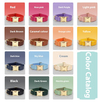HKM-930515 Simple Color Blocking Household Velvet Pet Collar