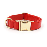 HKM-930515 Simple Color Blocking Household Velvet Pet Collar