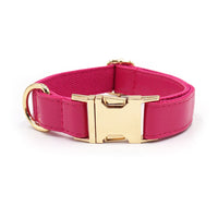 HKM-930515 Simple Color Blocking Household Velvet Pet Collar
