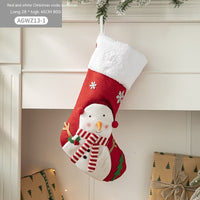 HKM-930579 Cloth Santa Claus Cartoon Hanging Decoration for Christmas Tree and Gift Bags