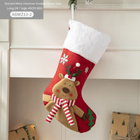 HKM-930579 Cloth Santa Claus Cartoon Hanging Decoration for Christmas Tree and Gift Bags