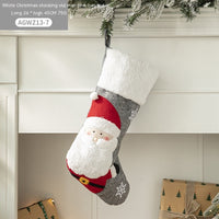 HKM-930579 Cloth Santa Claus Cartoon Hanging Decoration for Christmas Tree and Gift Bags