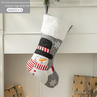 HKM-930579 Cloth Santa Claus Cartoon Hanging Decoration for Christmas Tree and Gift Bags