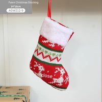 HKM-930579 Cloth Santa Claus Cartoon Hanging Decoration for Christmas Tree and Gift Bags