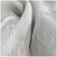 HKM-930643 White Shiny Mesh Yarn Fabric for Clothing Design - 155cm x 50cm Roll