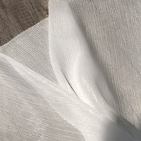 HKM-930643 White Shiny Mesh Yarn Fabric for Clothing Design - 155cm x 50cm Roll