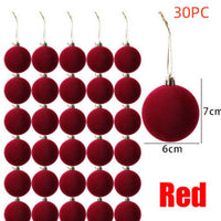 HKM-930771 Plucked Silk Ball Christmas Ornaments in Various Sizes (2CM to 6CM) - Set of 1 or 30